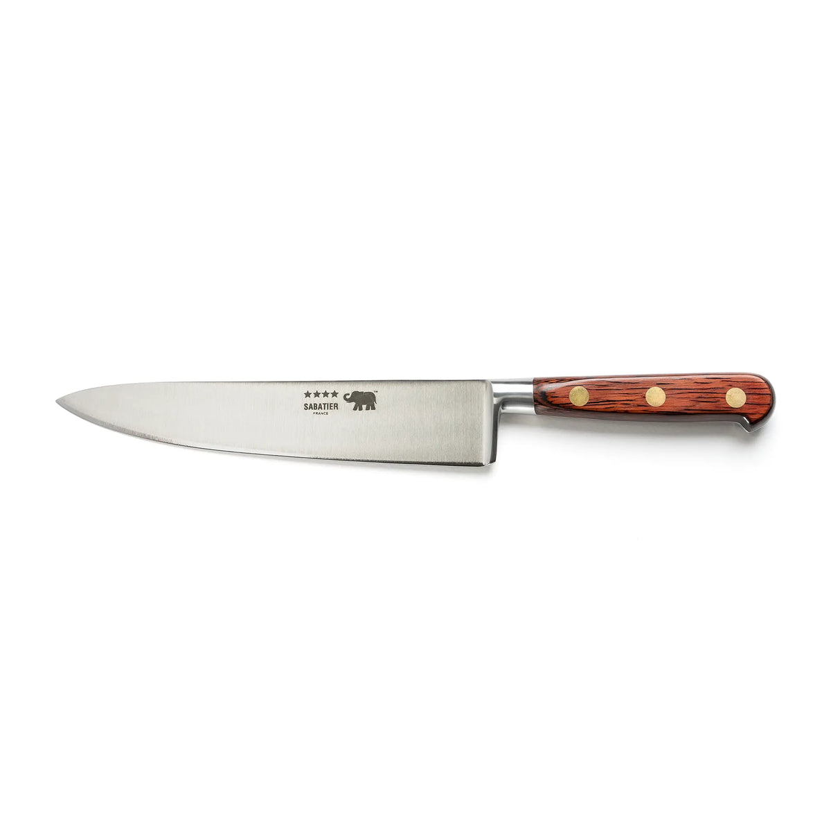 20cm forged carbon steel chef's knife with red pakkawood handle