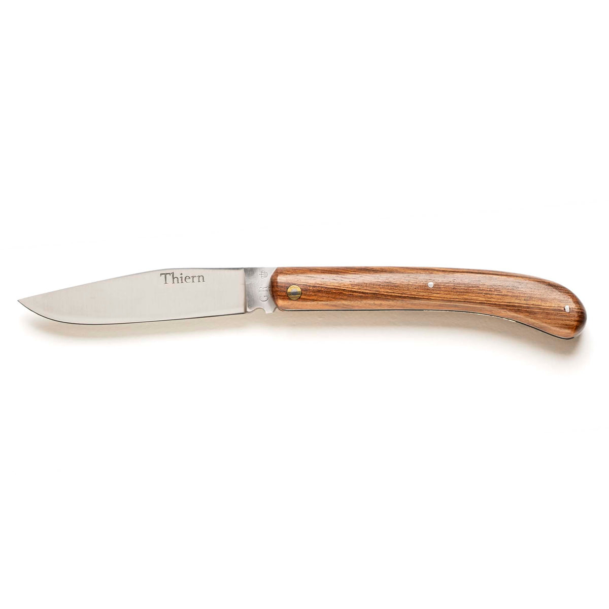 Thiern folding knife by Thiers-Issard with kingwood handle, open, side view