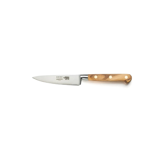 10cm forged carbon steel paring knife with olivewood handle