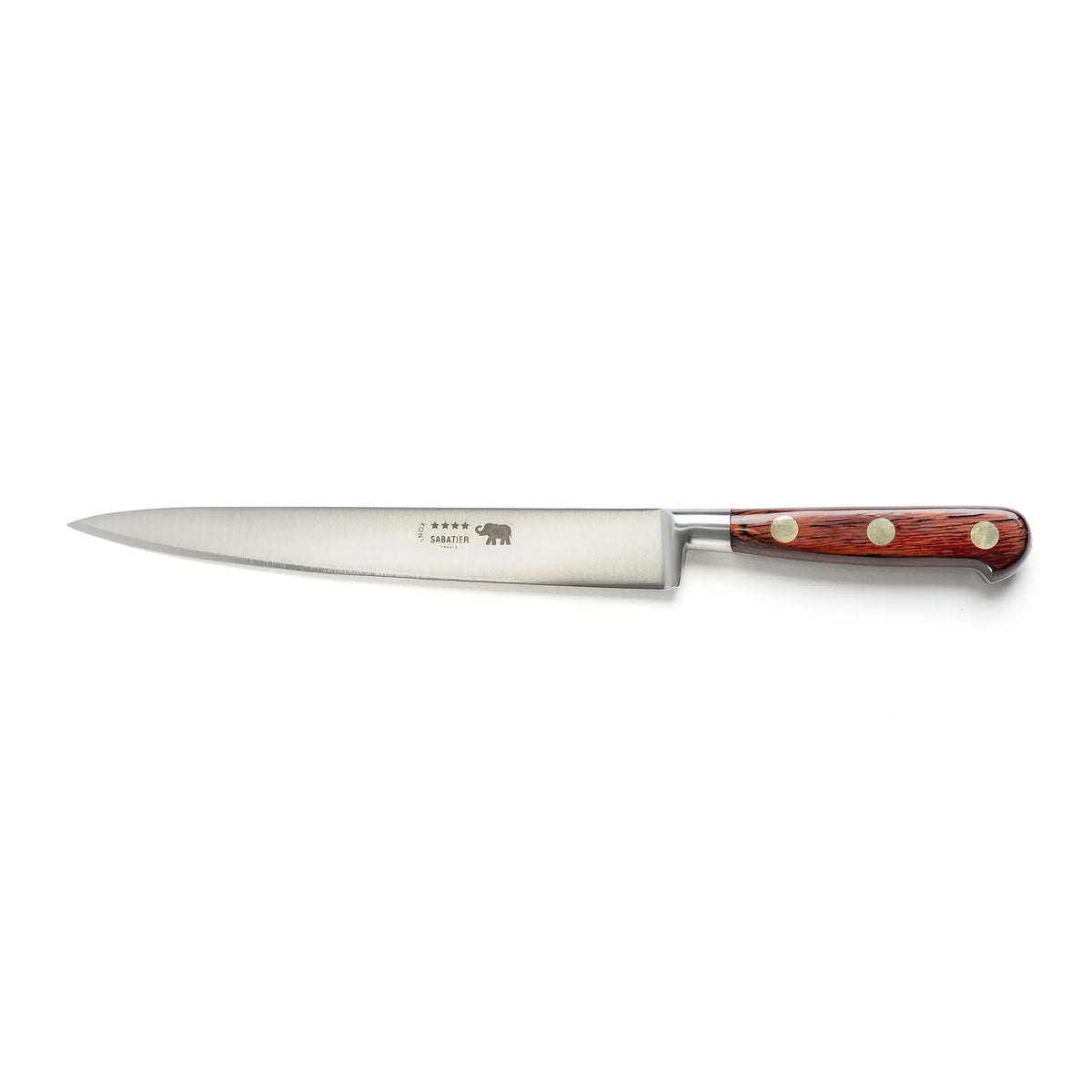 20cm forged slicer with red pakkawood handle