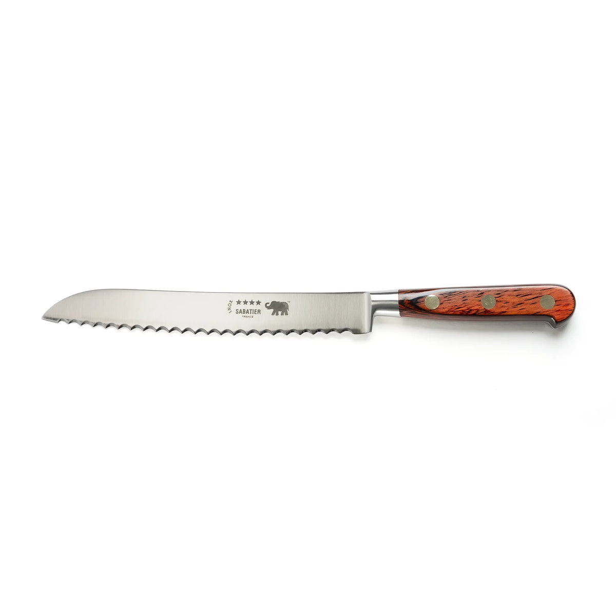 Bread knife 20cm red pakkawood