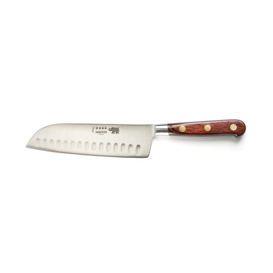 Santoku 17cm red pakkawood