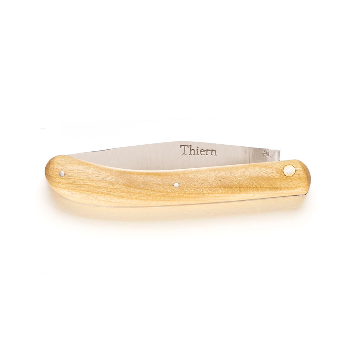 Thiern folding knife by Thiers-Issard with lemonwood handle, closed