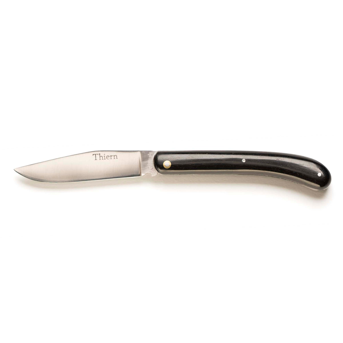 Thiern folding knife by Thiers-Issard with ebony handle, open, side view