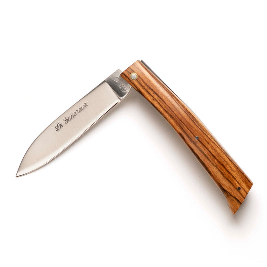 Le Gabardier folding knife by Thiers-Issard with kingwood handle, half open