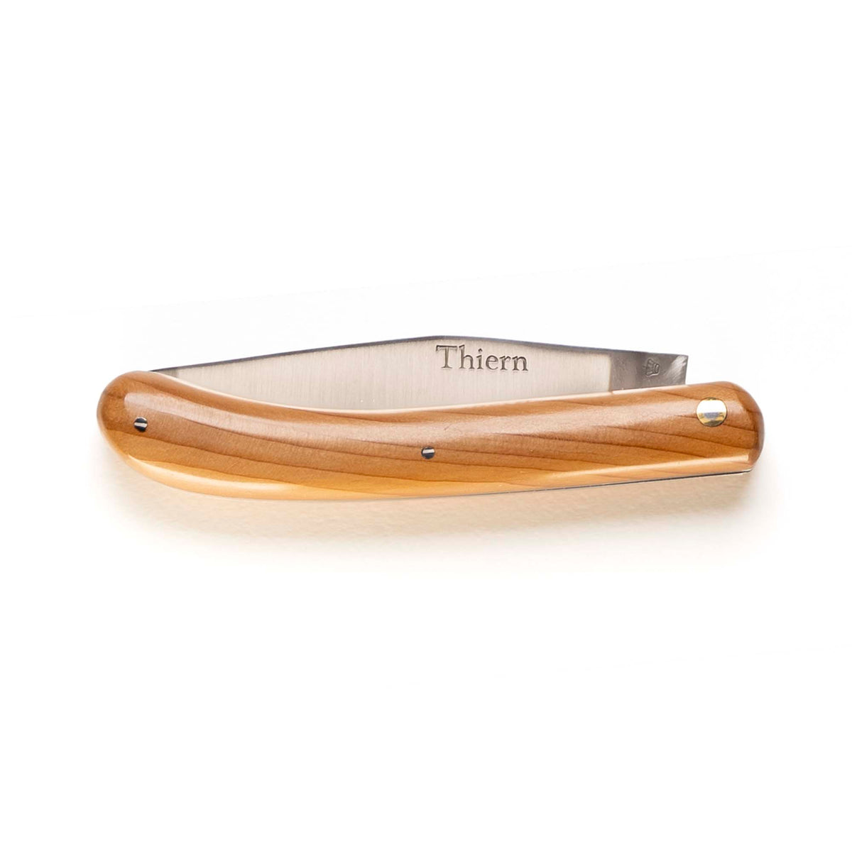 Thiern folding knife by Thiers-Issard with yew wood handle, closed